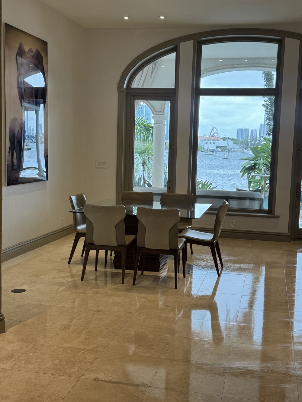 Polished marble surfaces